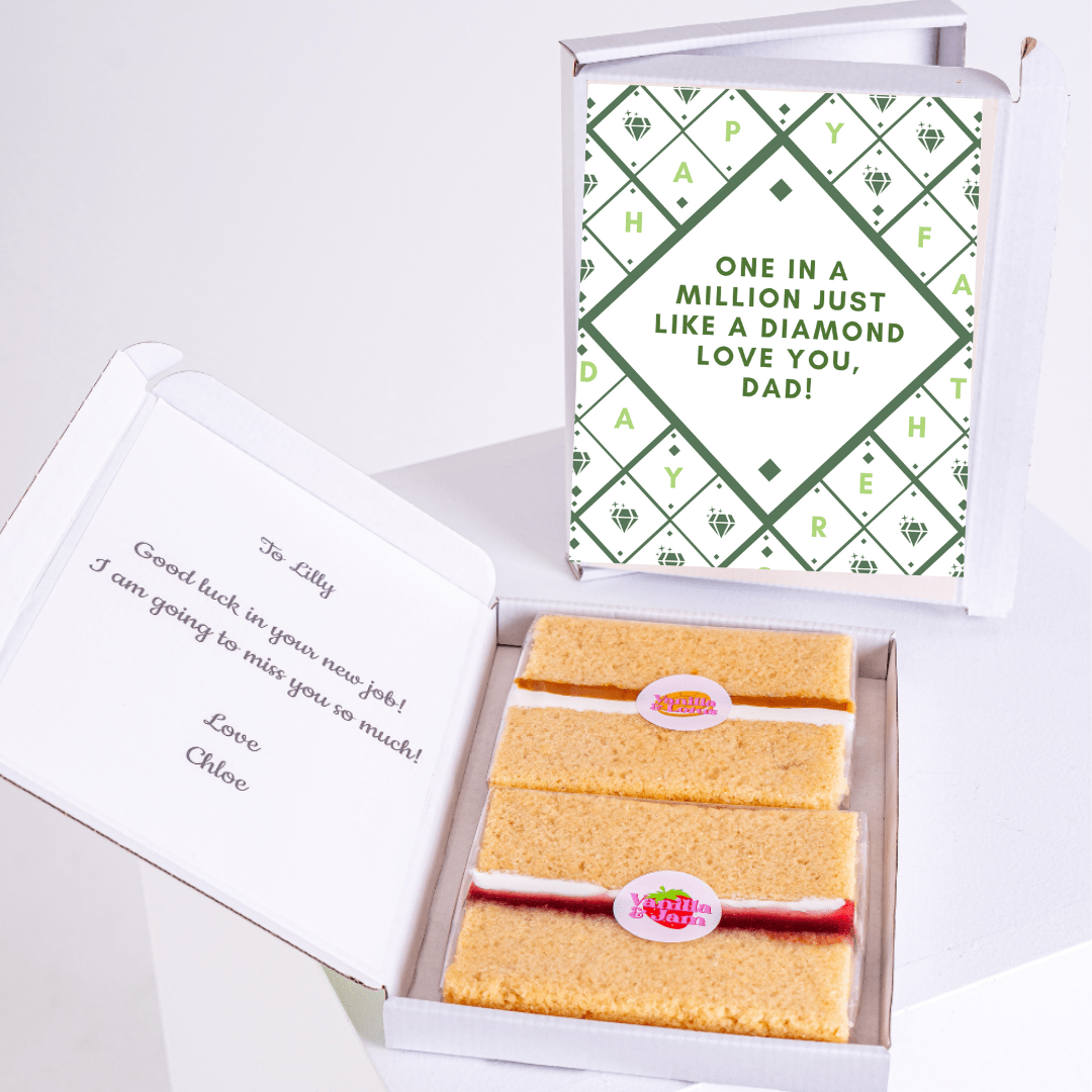 Cake gift box for Dad with One in a Million message.