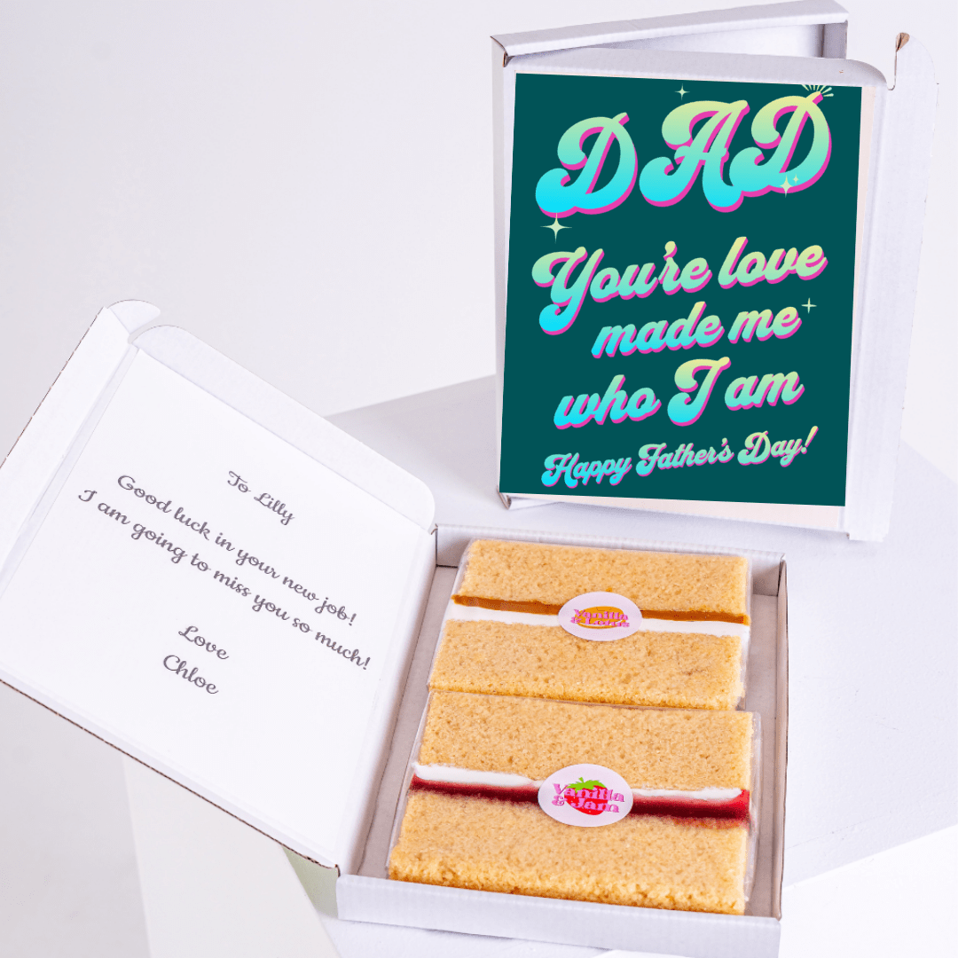 Father's Day cake with message DAD, You're love made me who I am