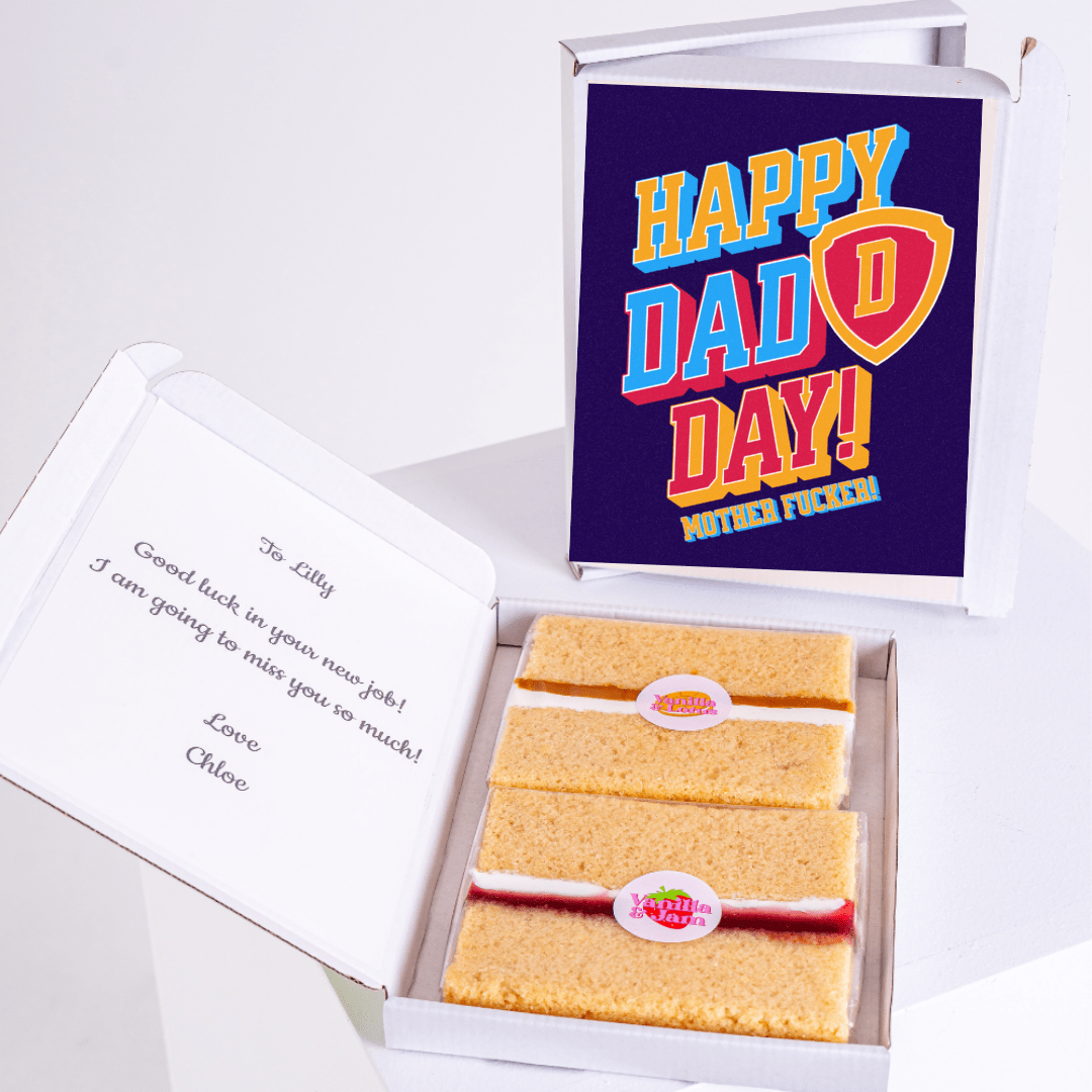 Happy Dad Day cake gift box, goodbye note, 21_43109dfb