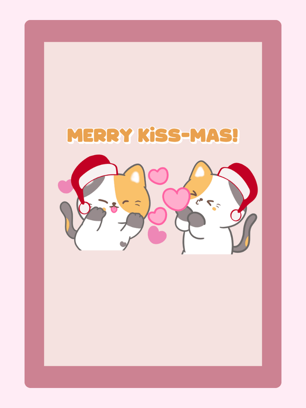 Merry Kiss-Mas! Cake Card, Christmas