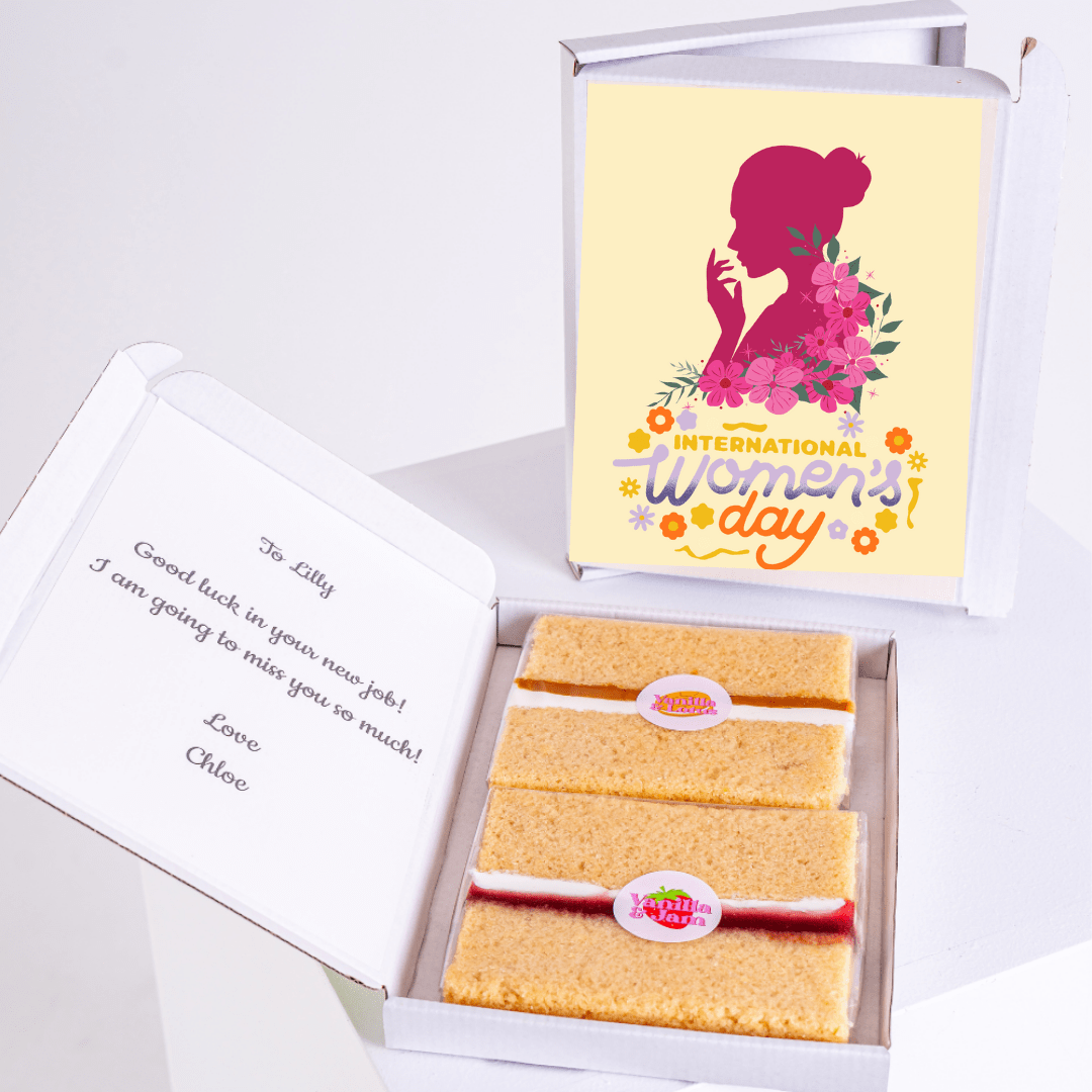 International Women's Day cake gift box for Lilly.