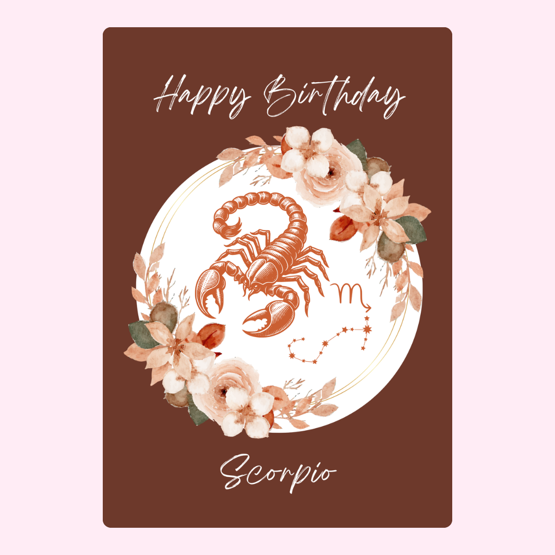 Happy Birthday Scorpio card (22_93c52c3a)