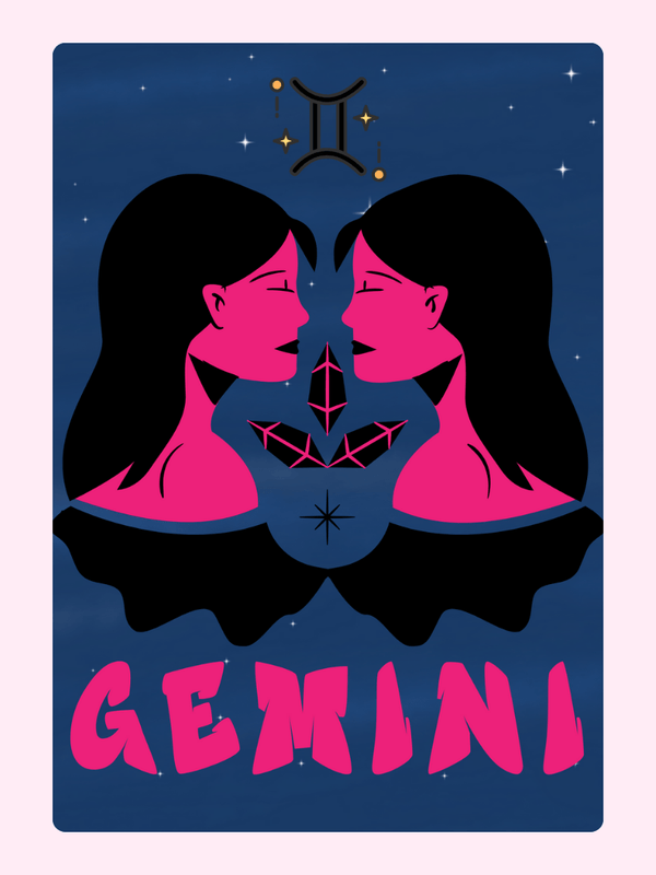 Gemini zodiac sign illustration, image 22.
