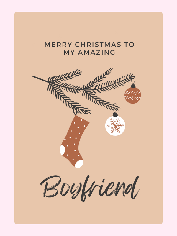 My Amazing Boyfriend Cake Card, Christmas