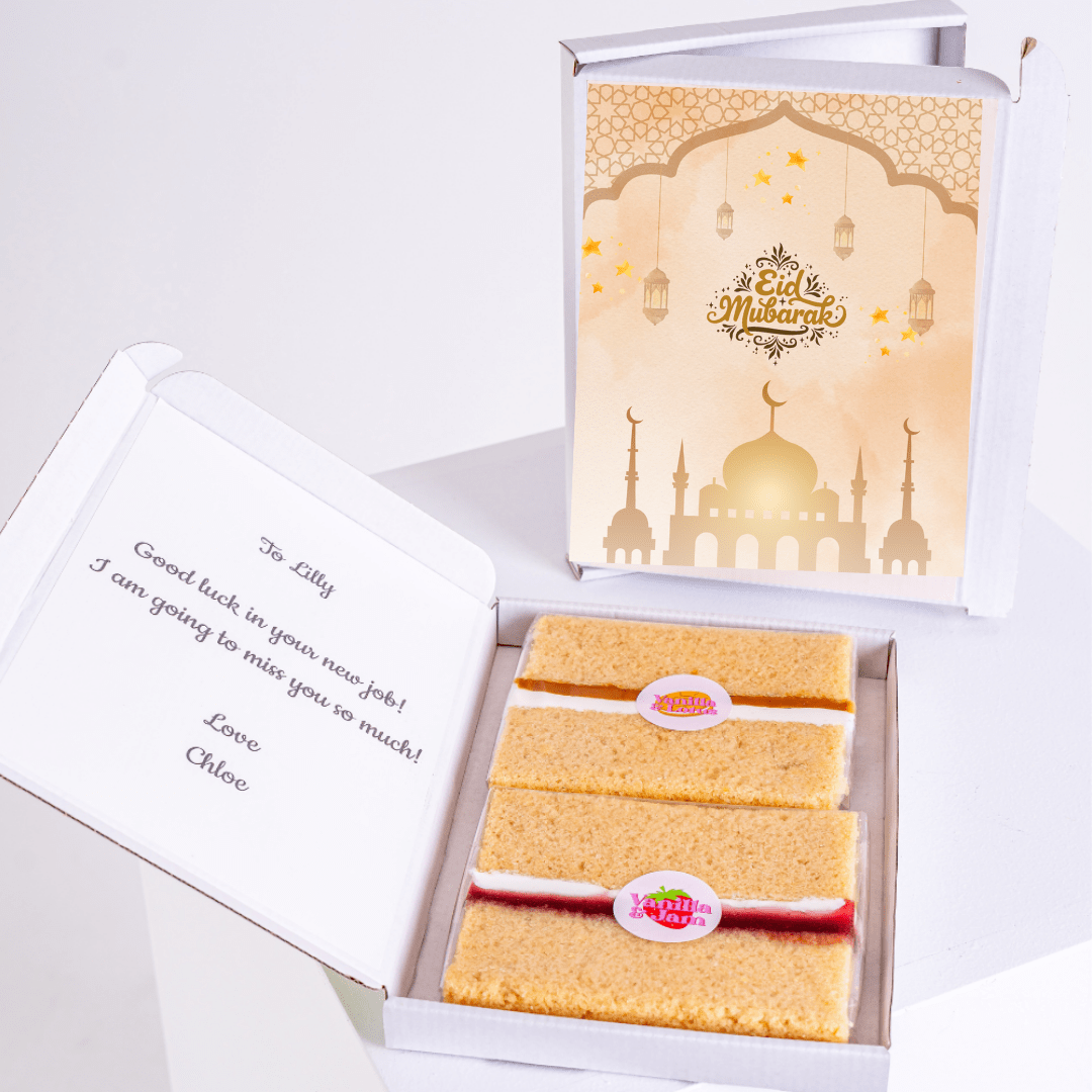 Eid Mubarak cake gift box for Lilly