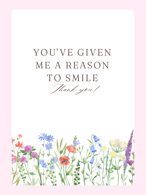 Reason To Smile Cake Card, thank you