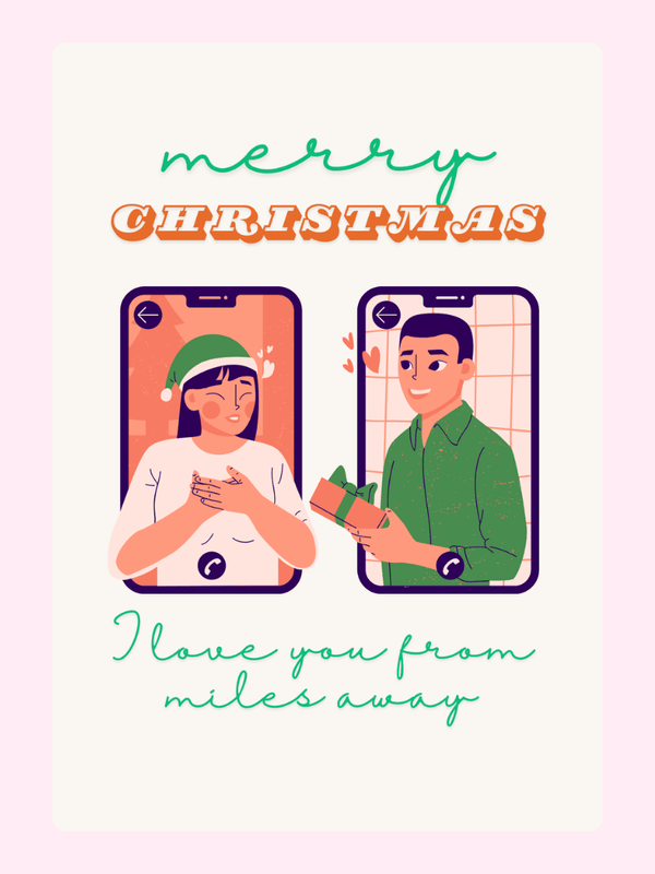 I Love You From Miles Away Cake Card, Christmas