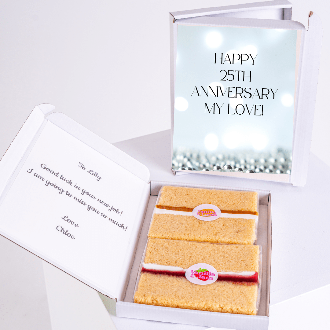 25th Anniversary Cake Gift for Lilly with Note