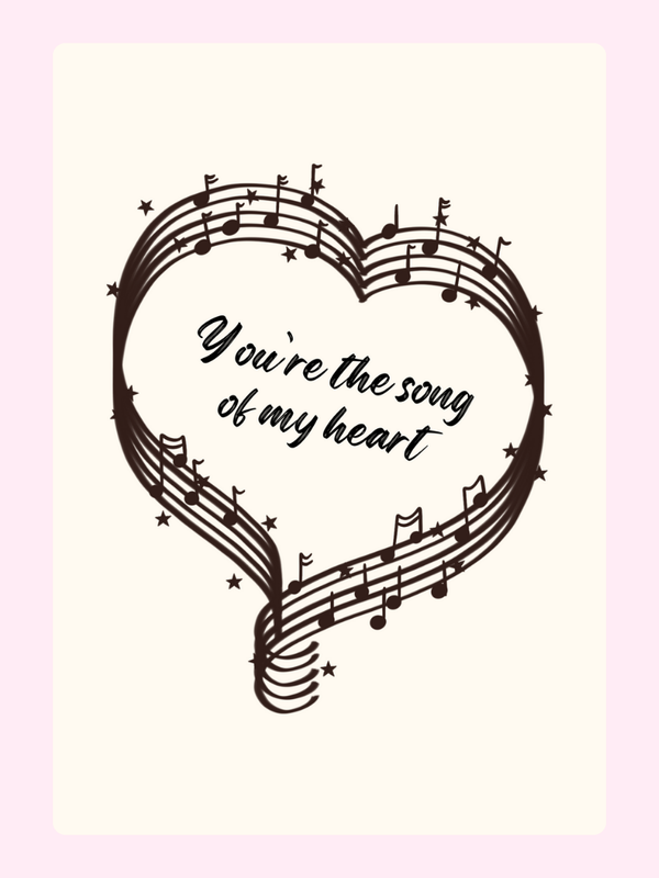 You're The Song Cake Card, Valentine's Day