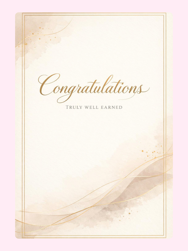 Truly Well Earned Congratulations Cake Card