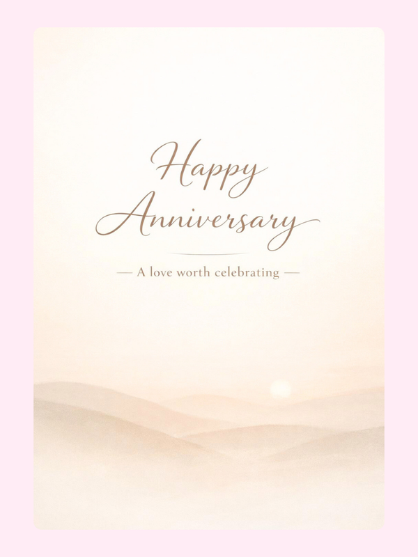 A Love Worth Celebrating Anniversary Cake Card letterbox cake card with freshly baked cake slices