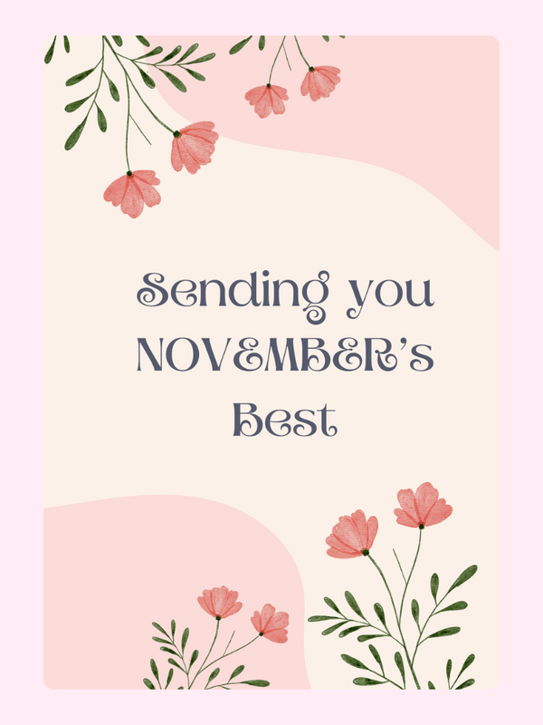 November's Best card with flowers, image 29.