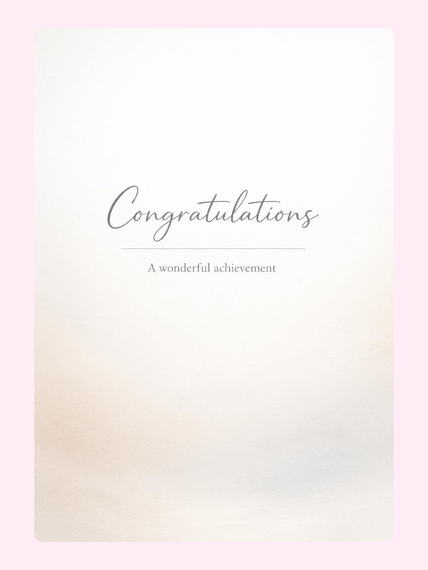 A Wonderful Achievement Congratulations Cake Card