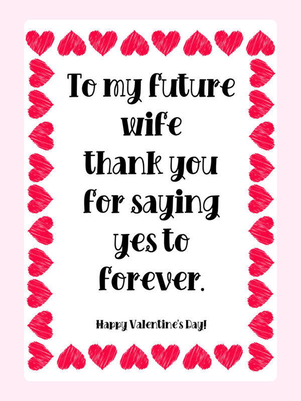 Future Wife Yes To Forever Cake Card, for a partner