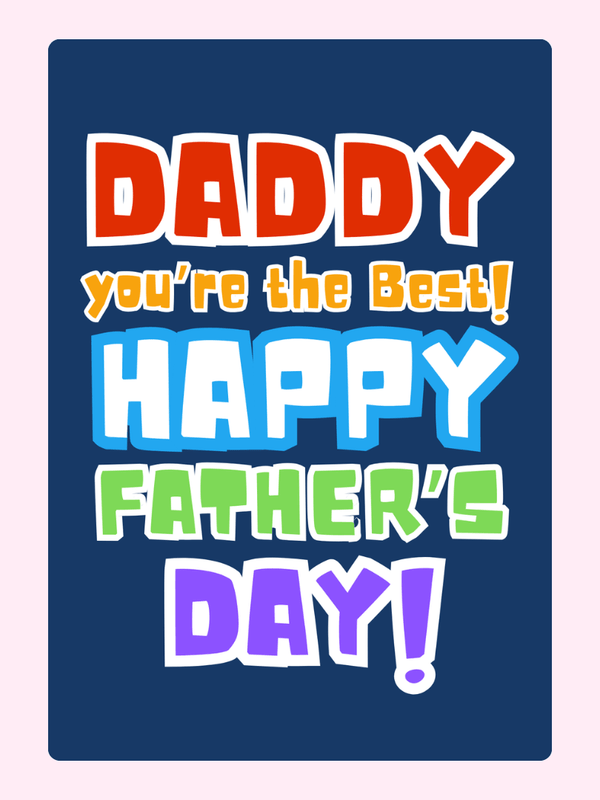 Happy Father's Day card for Daddy