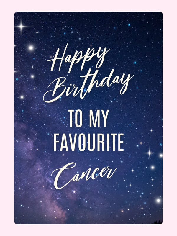 Favourite Cancer Cake Card, birthday