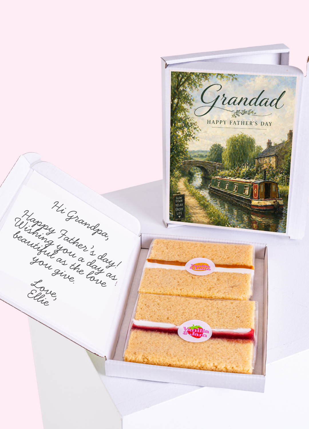 Serene River Bridge Grandad Cake Card | MailBakes
