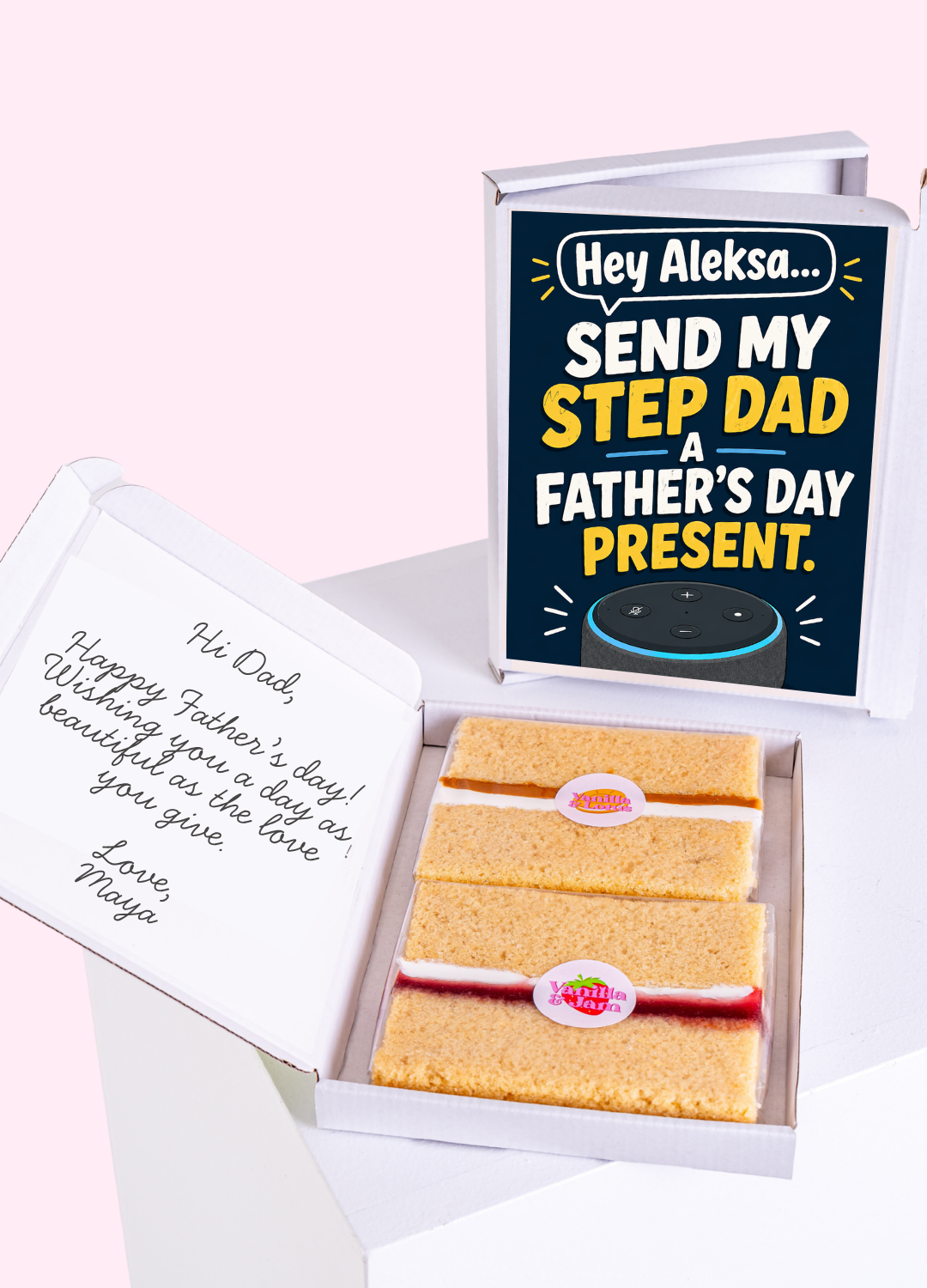 Modern "Hey Aleksa" Surprise Cake Card | MailBakes