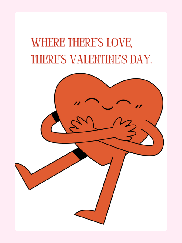 Valentine's Day card with hugging heart, 30_69cb1e1f