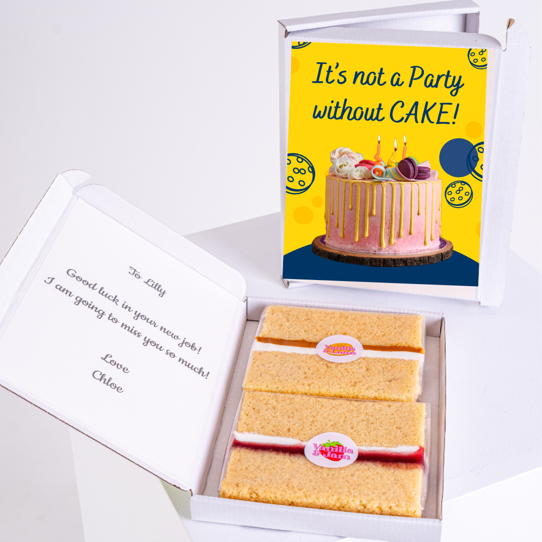 Farewell cake box for Lilly with It's not a Party without CAKE!