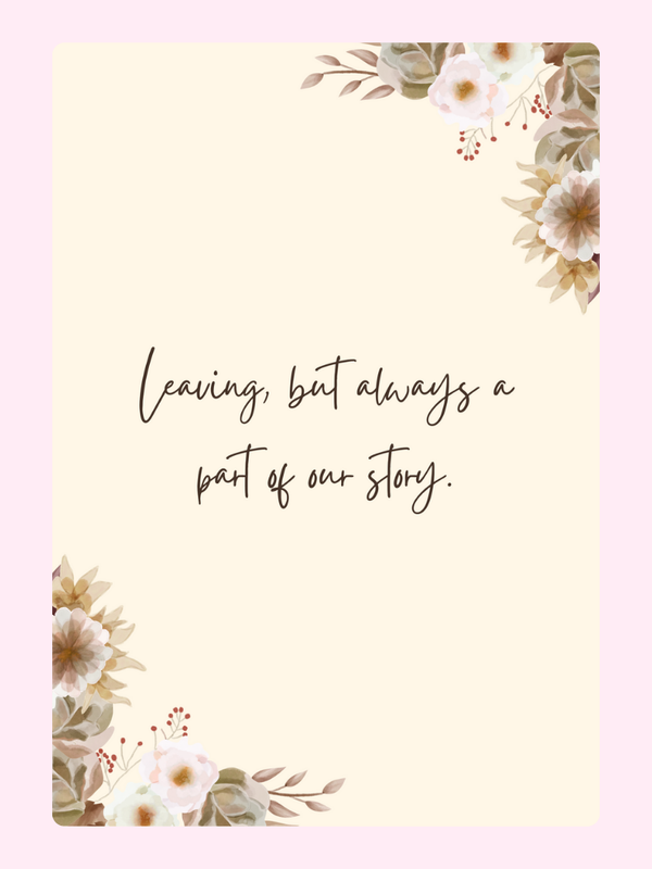 Our Story Cake Card