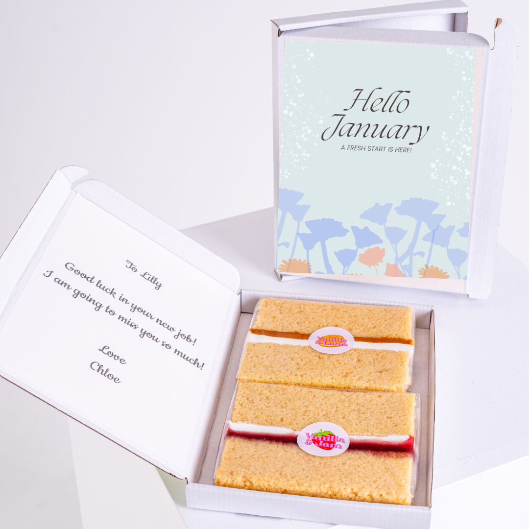 Cake gift box with Hello January message, 37_c668a54f