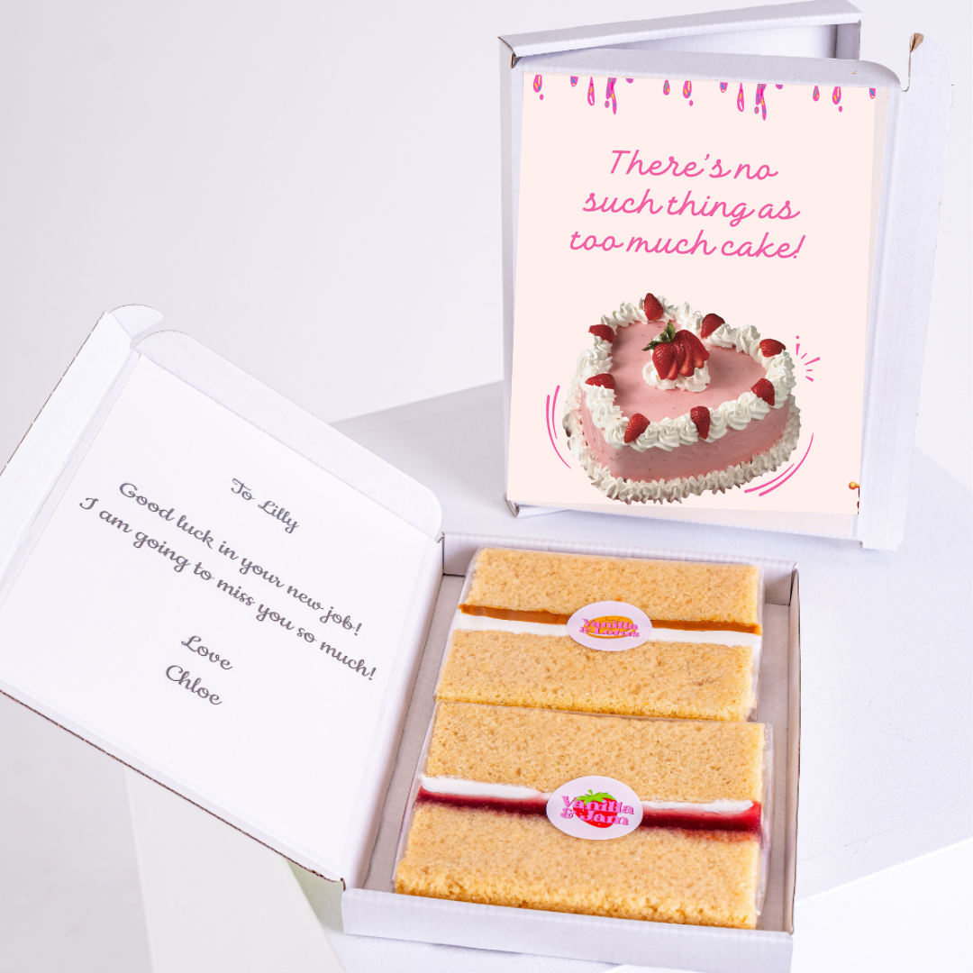 Cake slices and card, Good luck Lilly farewell gift, 38_1914874d