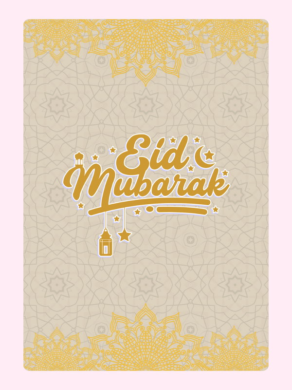 Eid Mubarak Cake Card