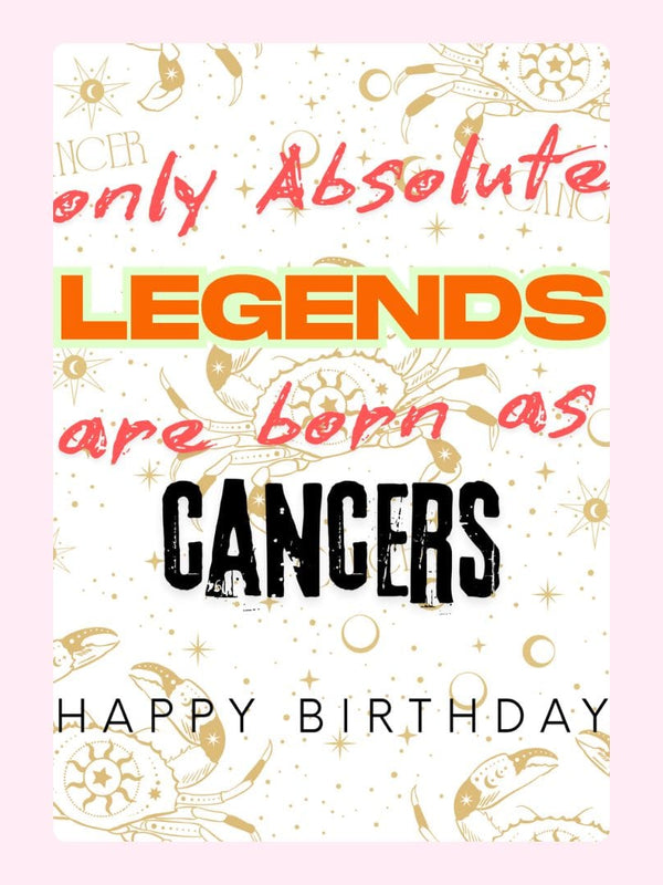 Born As Cancers Cake Card, birthday