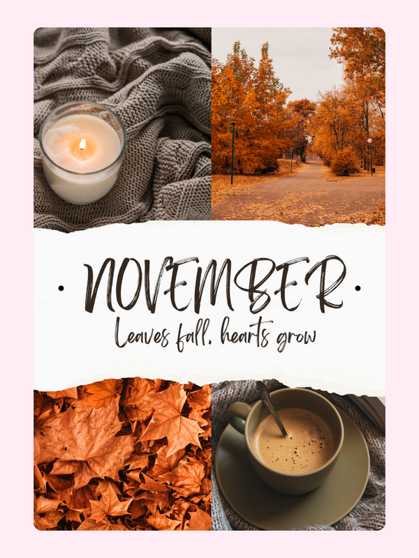candle, leaves, coffee, autumn scene.