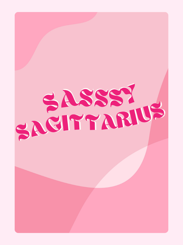 Sasssy Sagittarius Cake Card, birthday