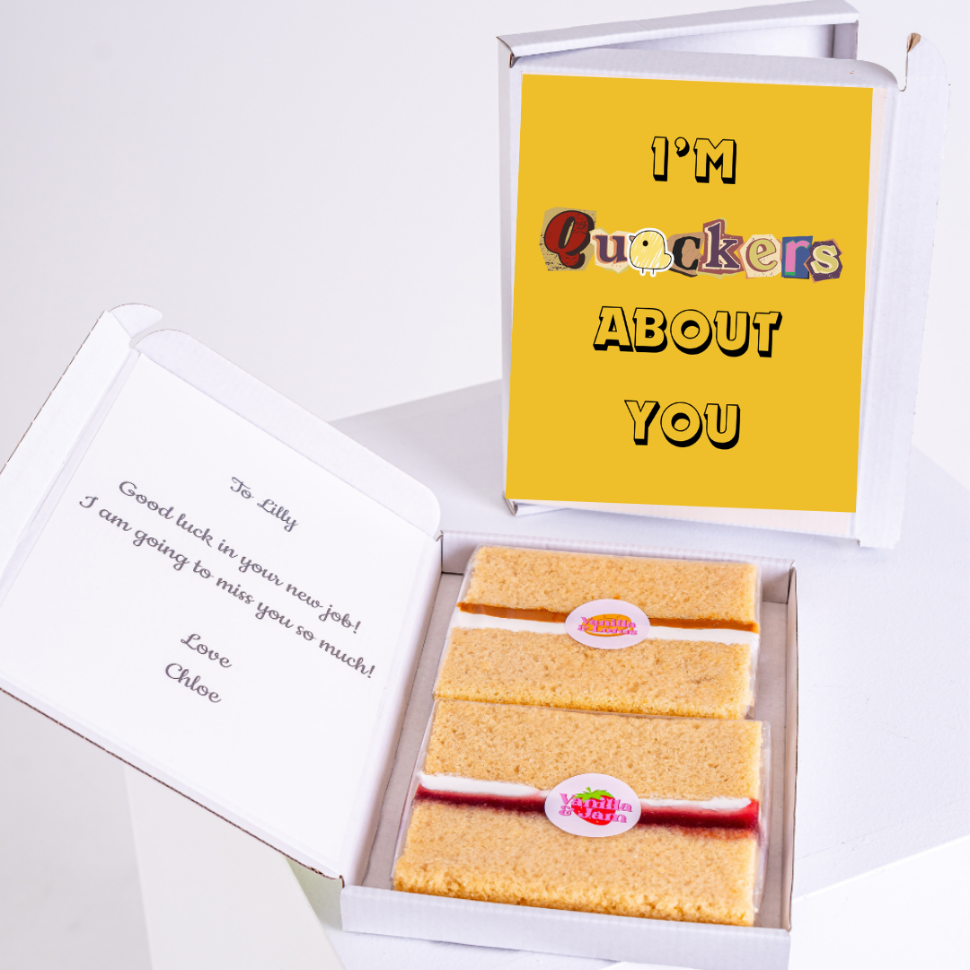 Farewell cake box Quackers About You for Lilly