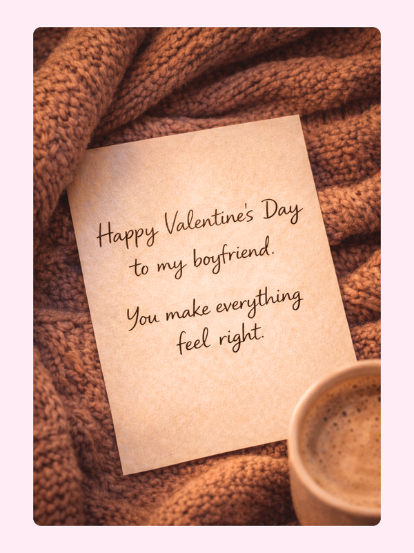 You Make Everything Feel Right Cake Card, for a boyfriend