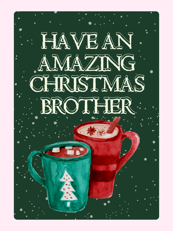 Have An Amazing Christmas Brother Cake Card
