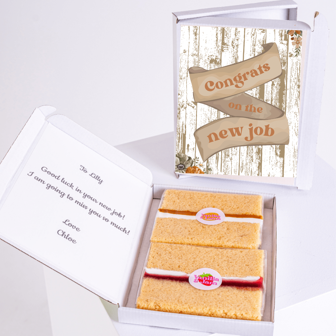 Congratulations cake gift for a new job.