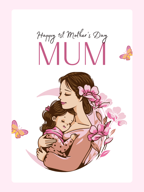 First Mother's Day Cake Card