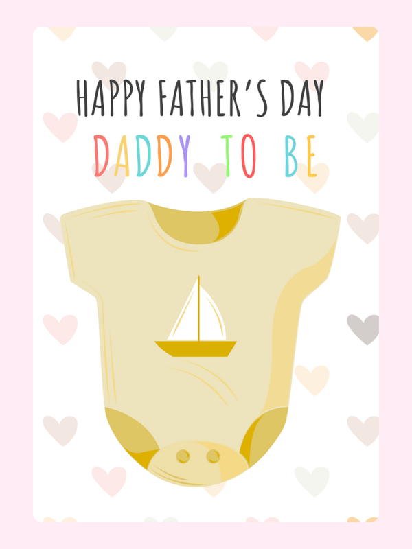 Daddy To Be Cake Card