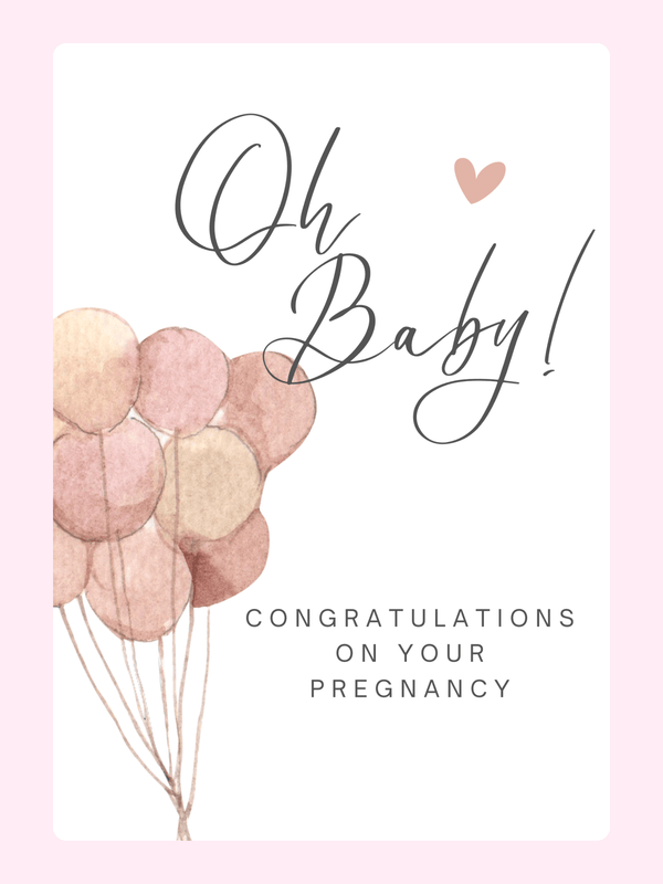 Oh Baby! Congratulations card with balloons -...