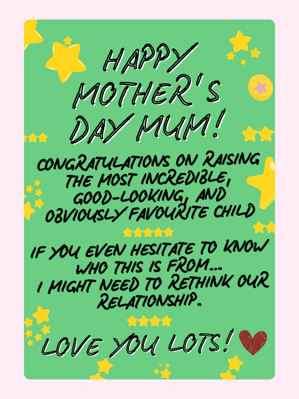 Love You Lots Cake Card, Mother's Day