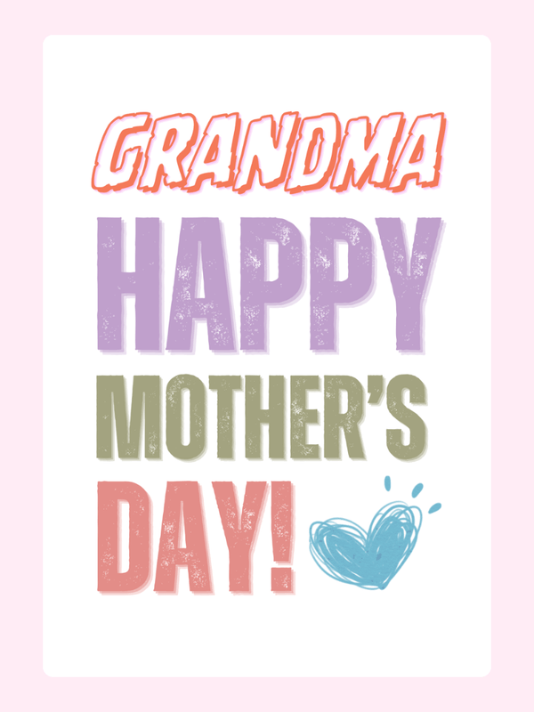 Mother's Day card for Grandma