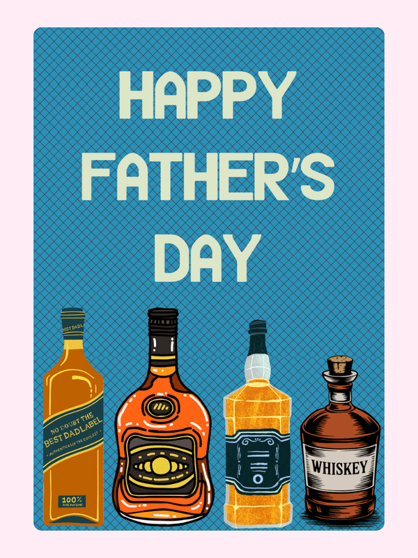 Whiskey Father's Day Cake Card