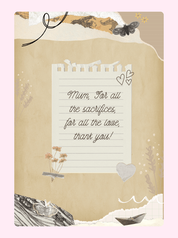 For All The Love Cake Card, for Mum