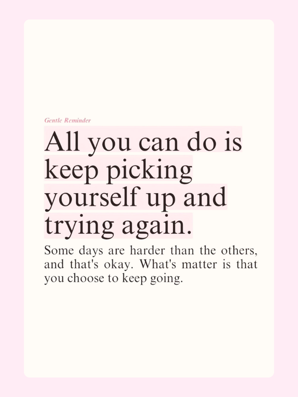 Pick Yourself and Try Again Cake Card, just because