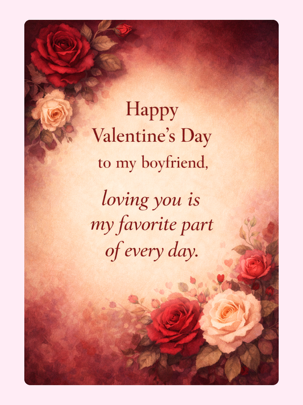 Favourite Part of Everyday Cake Card, for a boyfriend