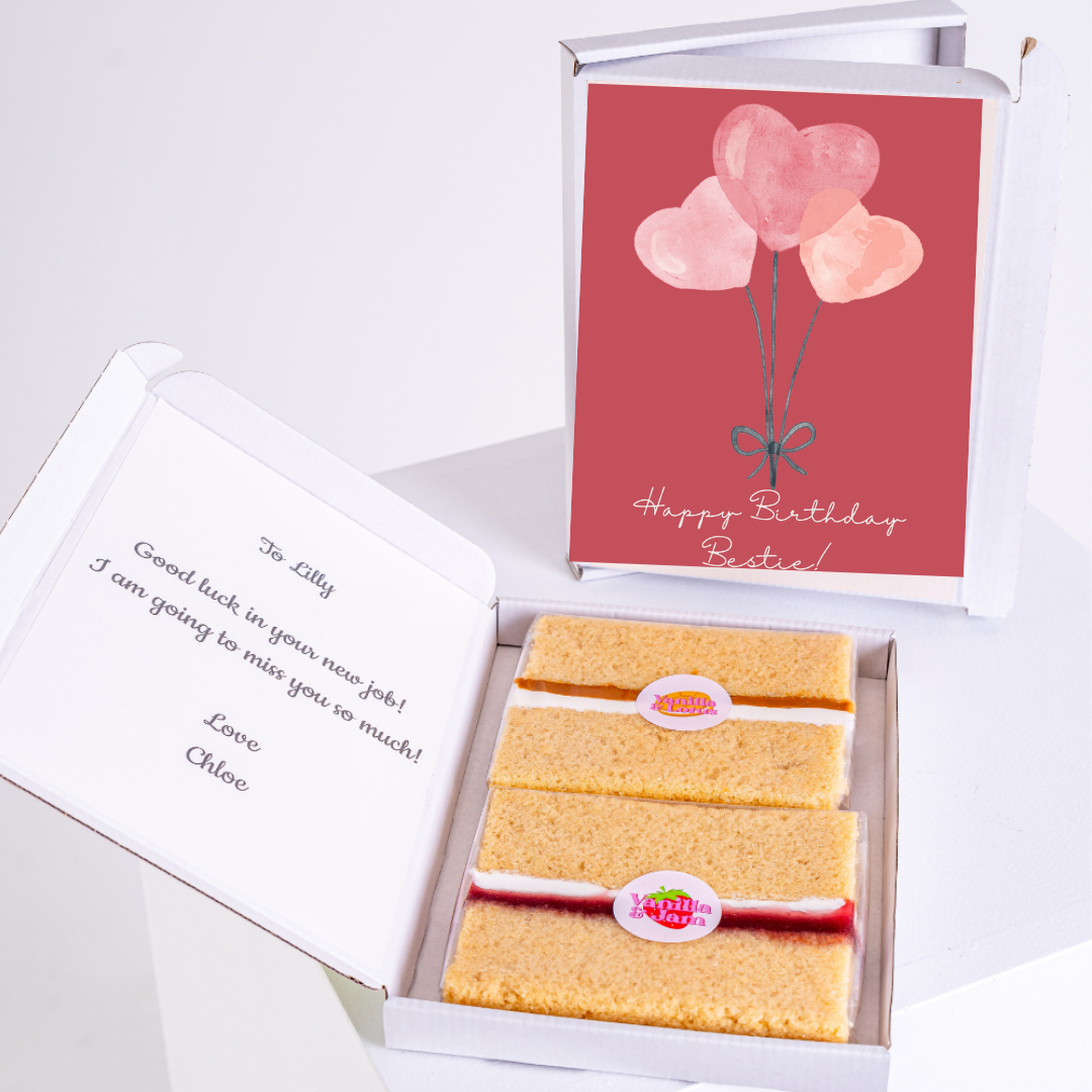 Birthday cake and card for Bestel, with a farewell message for Lilly.