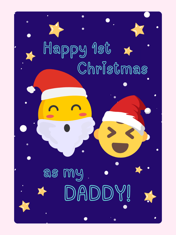 First Christmas As My Daddy Cake Card