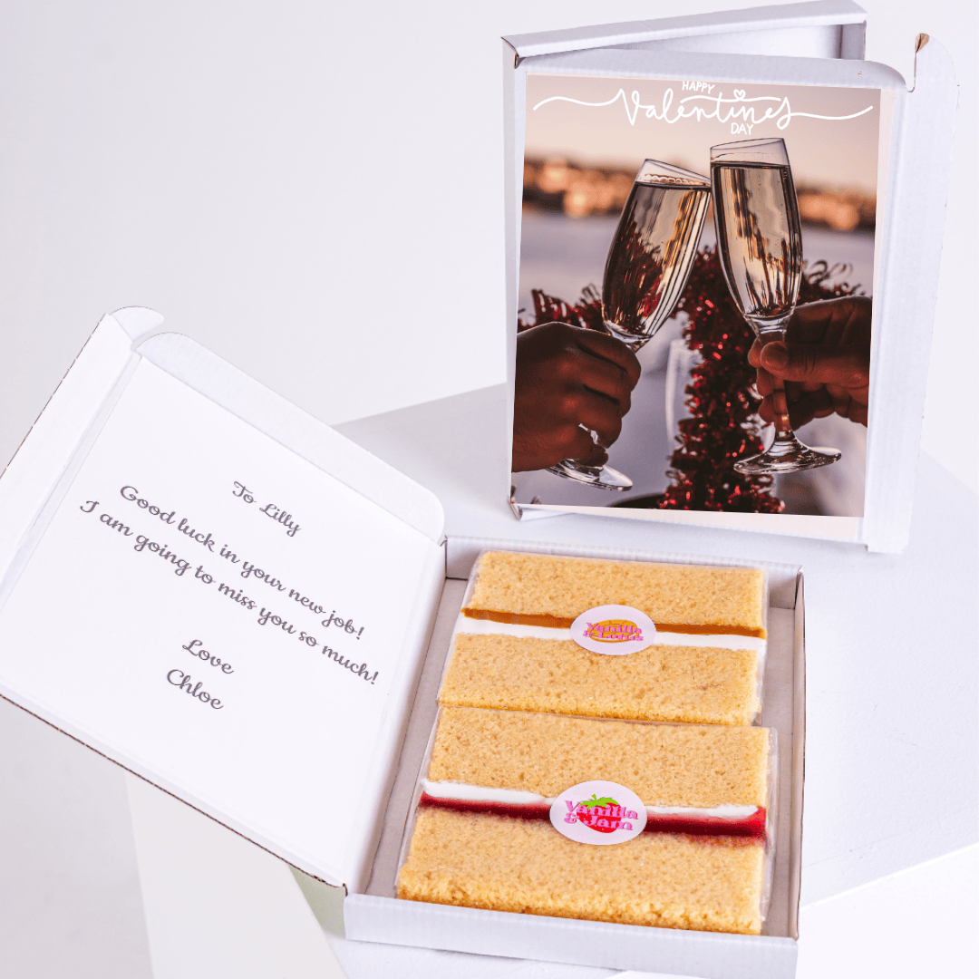 Farewell cake gift for Lilly with Valentine's card