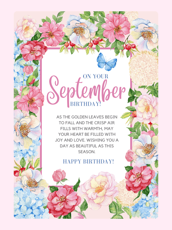 Flowers And Butterfly Cake Card, just because