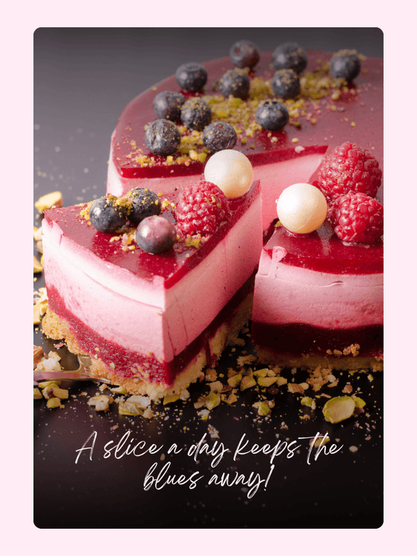 The Blues Away Cake Card, birthday