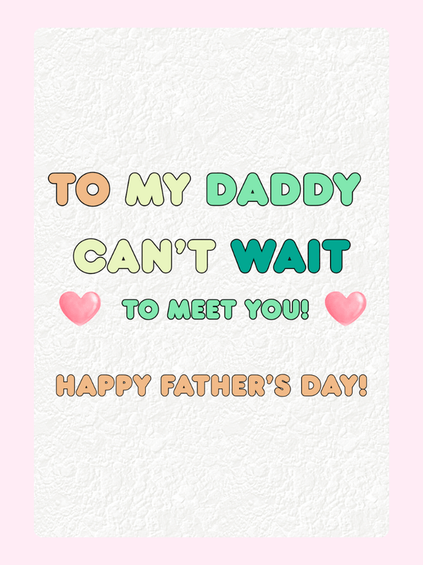 To My Daddy Cake Card